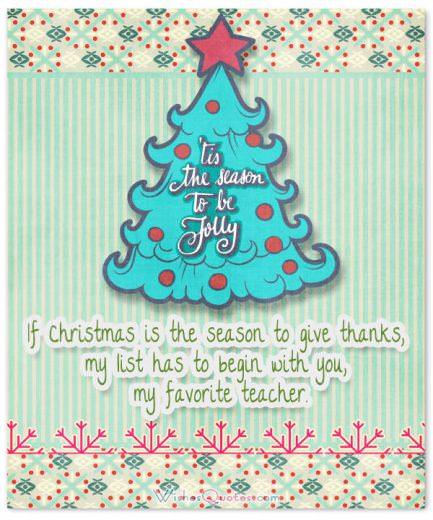 Christmas Messages For Teachers By WishesQuotes