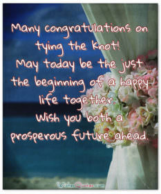 Romantic Wedding Wishes And Cards For A Newly Married Couple