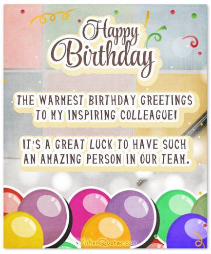 33 Heartfelt Birthday Wishes For Colleagues By WishesQuotes