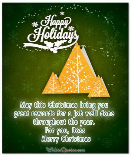 20 Christmas Messages And Cards For Your Boss