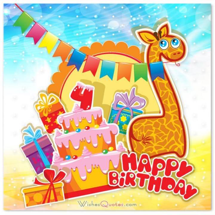 Happy 4th Birthday Wishes For 4-Year-Old Boy Or Girl