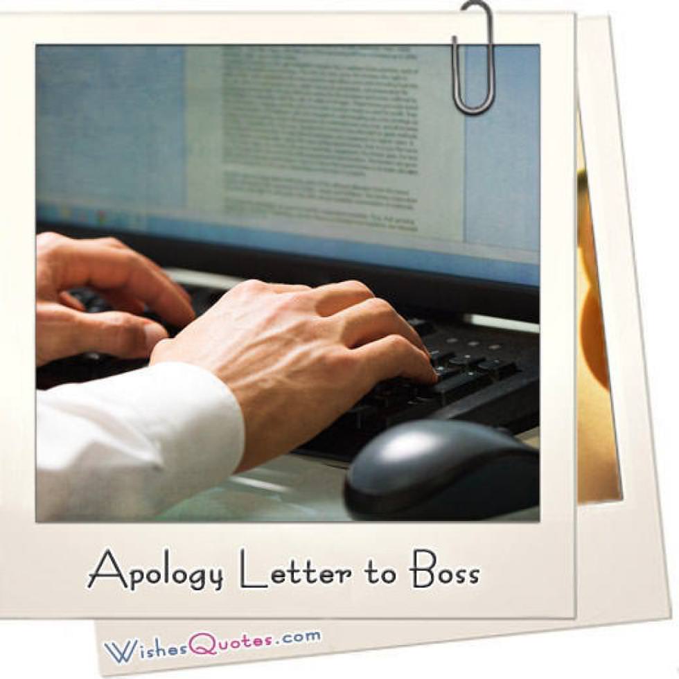 Samples & Tips To Write Apology Letter To Your Boss