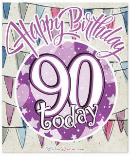 Adorable 90th Birthday Wishes And Images By WishesQuotes