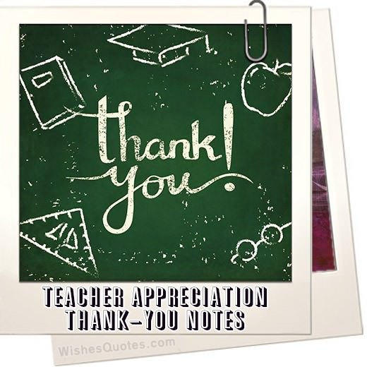 Memorable Thank-You Notes For Teacher Appreciation